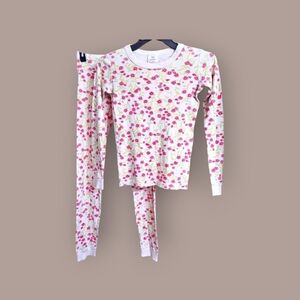 Hanna Andersson Floral 100% Organic Cotton 2-PC Pajamas Set, Size 14
